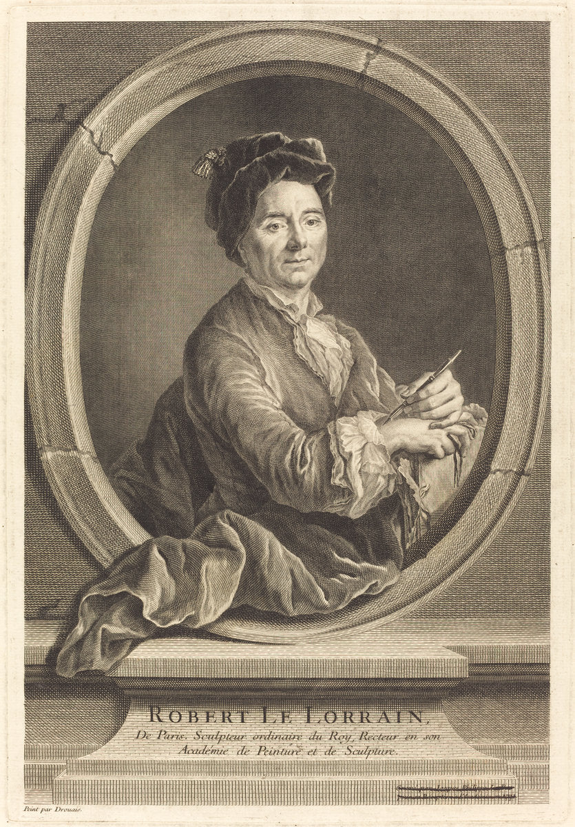 Robert le Lorrain by Jacques-Philippe Le Bas after Hubert Drouais (French, 1707 - 1783), 16X12"(A3)Poster Print