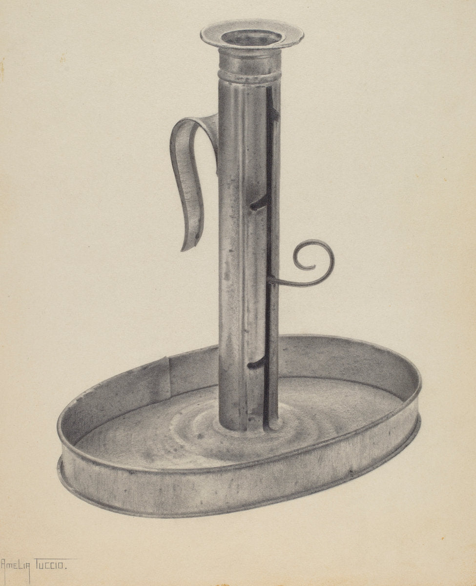 Candlestick by Amelia Tuccio (American, active c. 1935), 16X12"(A3)Poster Print