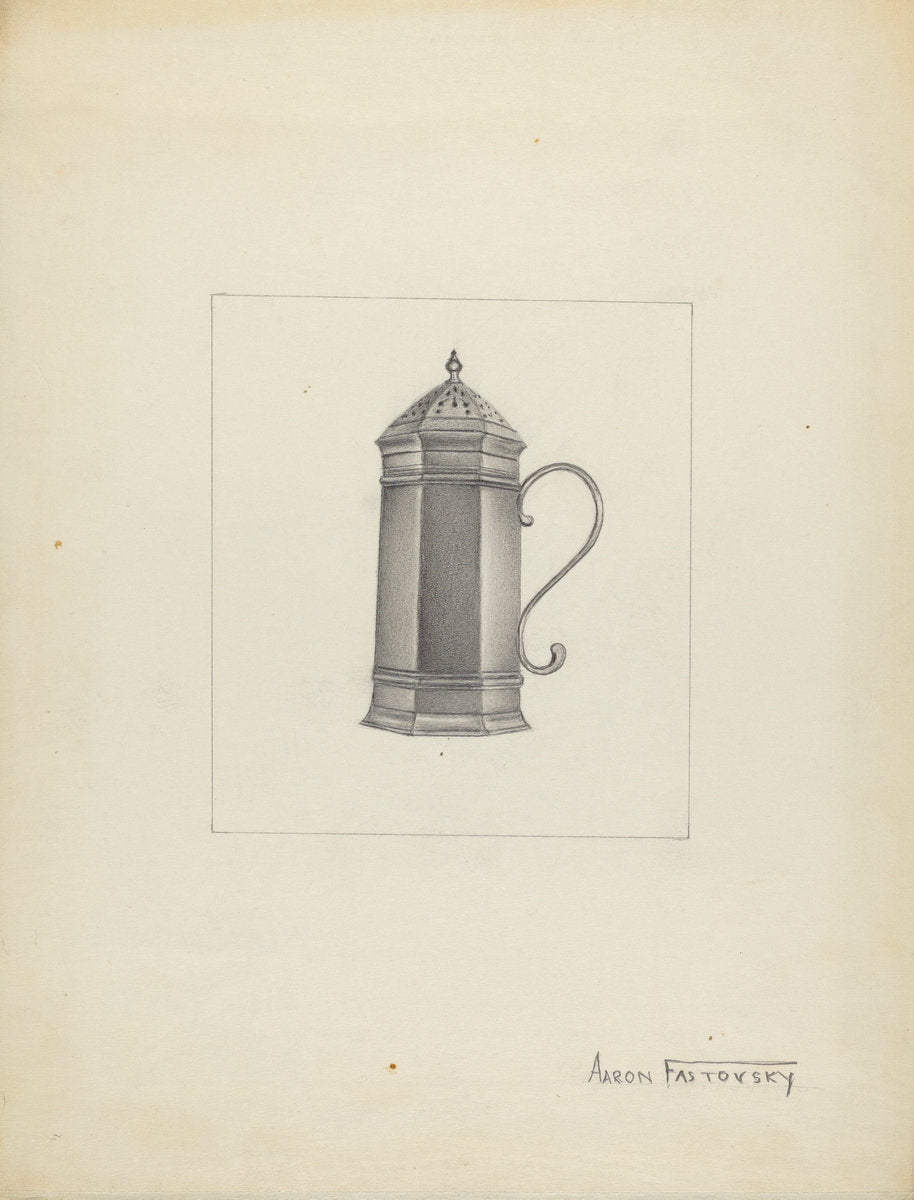 Silver Salt Cellar by Aaron Fastovsky (American, active c. 1935), 16X12"(A3)Poster Print