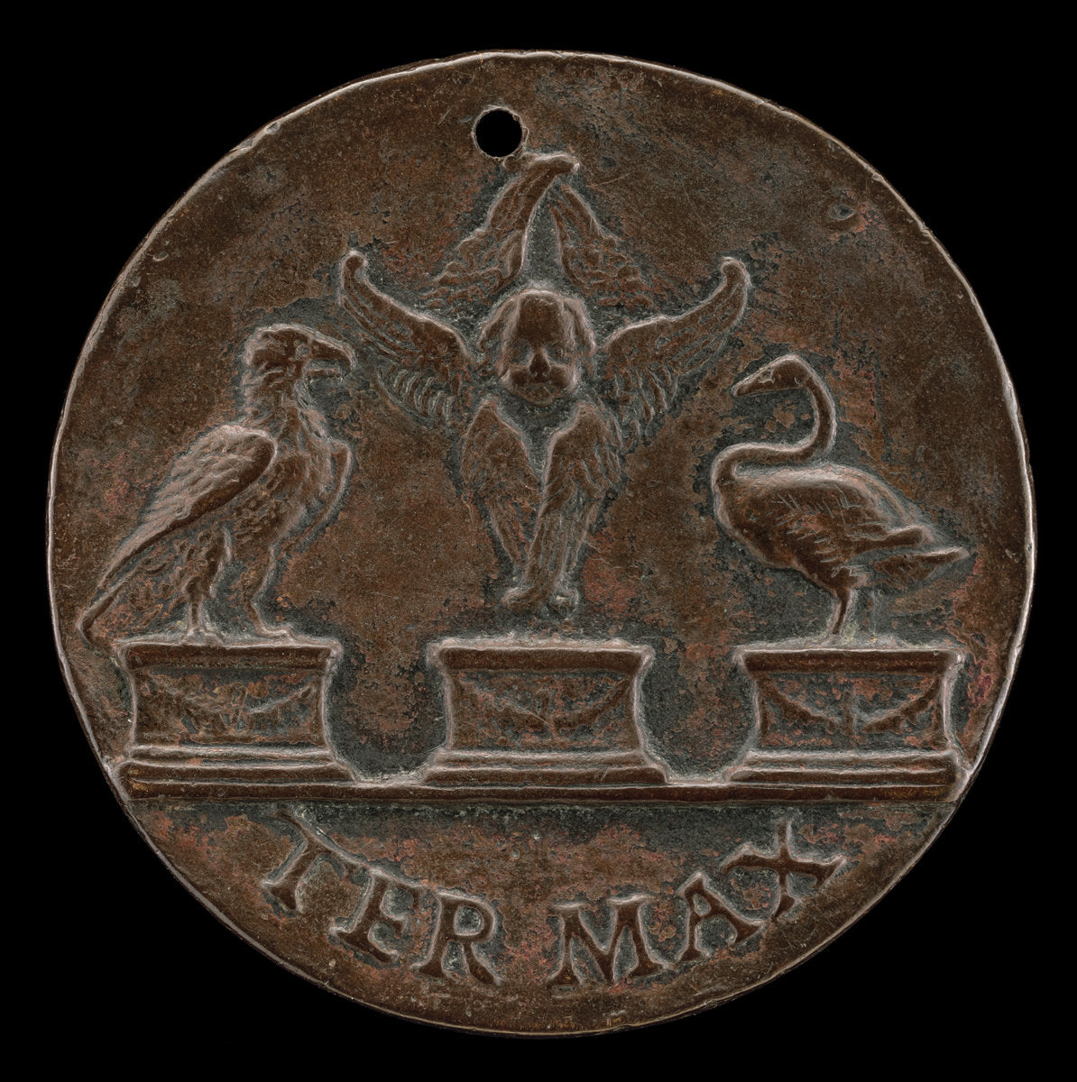 Cherub, Swan, and Eagle [reverse] by Mea (Italian, active c. 1510 - 1520), 16X12"(A3)Poster Print