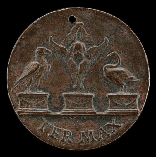 Cherub, Swan, and Eagle [reverse] by Mea (Italian, active c. 1510 - 1520), 16X12"(A3)Poster Print