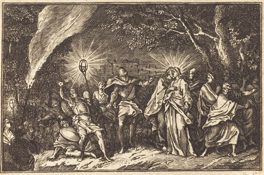 engraving by after Sébastien Le Clerc I (Betrayal of Judas), 16X12"(A3)Poster Print