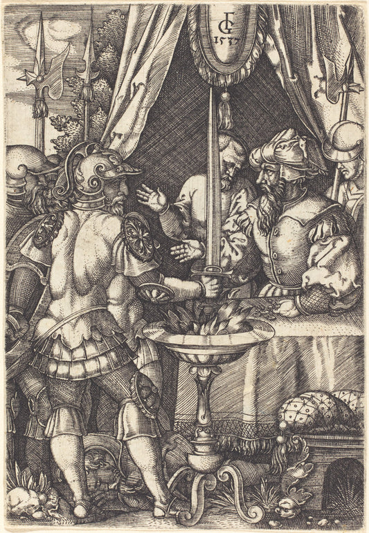 Mutius Scaevola by Master FG (German, active 1534/1537), 16X12"(A3)Poster Print