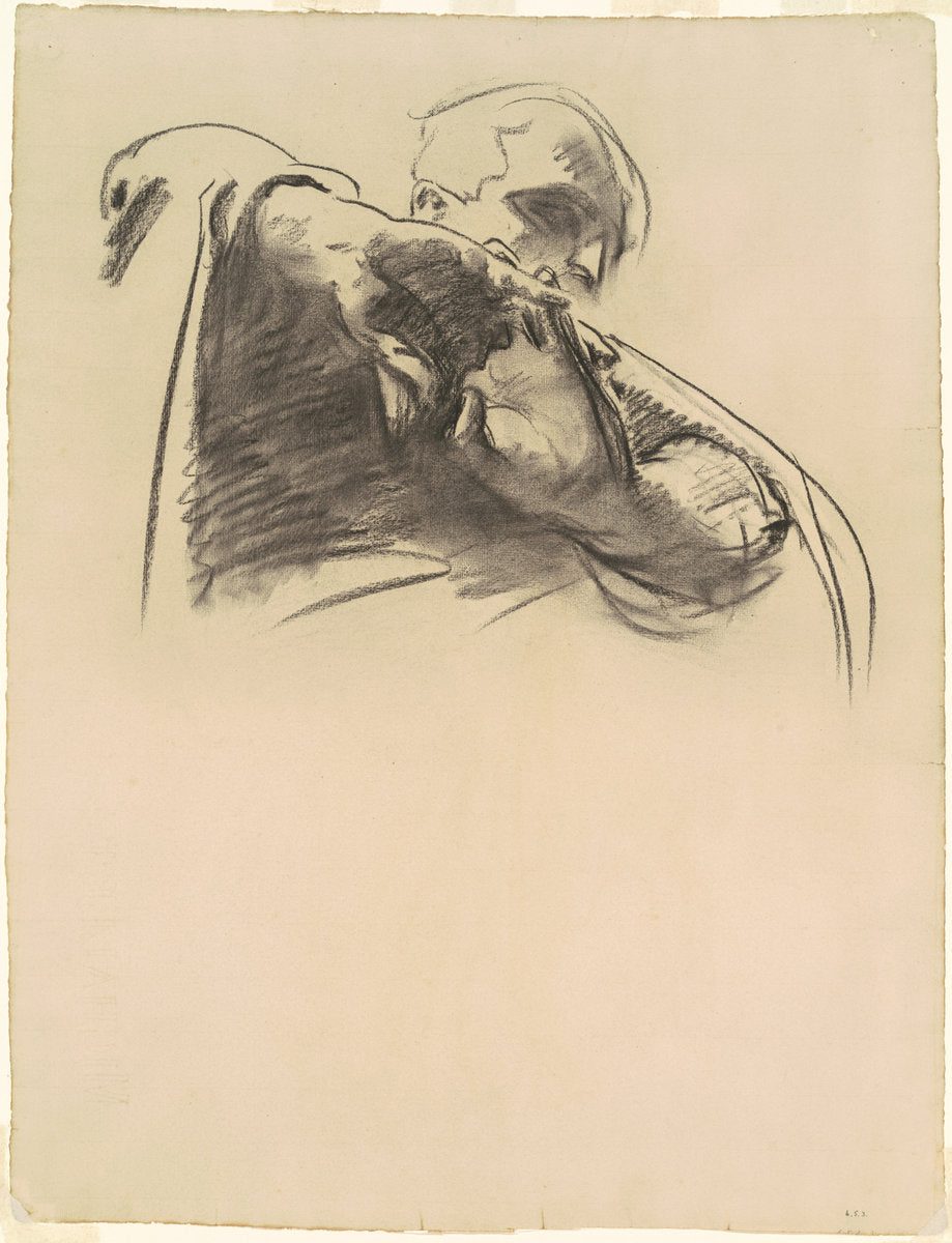 Study for "The Crucifixion and Death of Our Lord" by John Singer Sargent (American, 1856 - 1925), 16X12"(A3)Poster Print