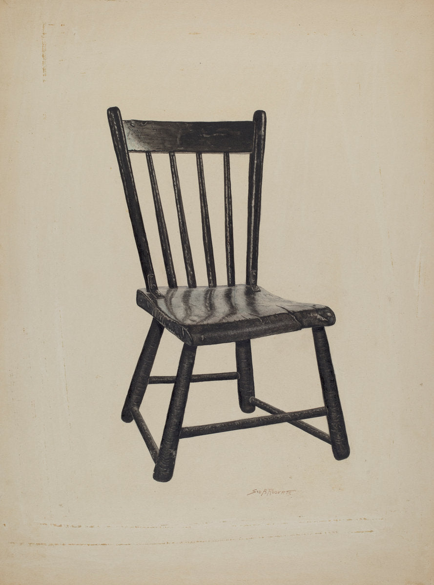 Kitchen Chair by Sydney Roberts (American, active c. 1935), 16X12"(A3)Poster Print
