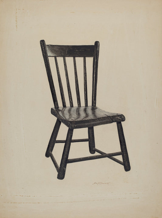 Kitchen Chair by Sydney Roberts (American, active c. 1935), 16X12"(A3)Poster Print