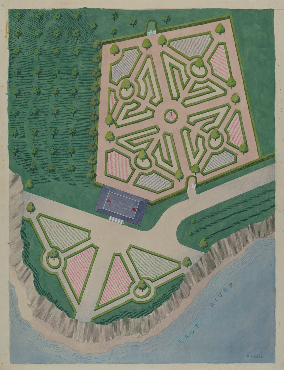 Ketteltas Estate by Helen Miller (American, active c. 1935), 16X12"(A3)Poster Print