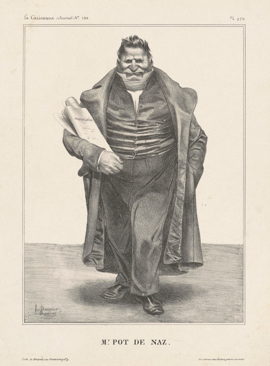 De Podenas by Honoré Daumier (French, 1808 - 1879), 16X12"(A3)Poster Print