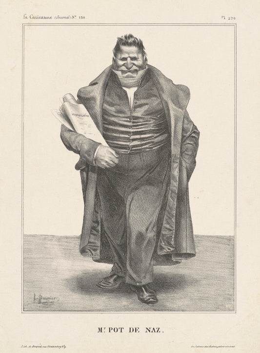 De Podenas by Honoré Daumier (French, 1808 - 1879), 16X12"(A3)Poster Print