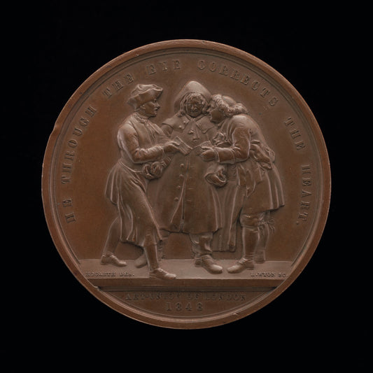 Canvassing for Votes (central scene from a painting by William Hogarth) [reverse] by Leonard Charles Wyon (British, 1826 - 1891), 16X12"(A3)Poster Print