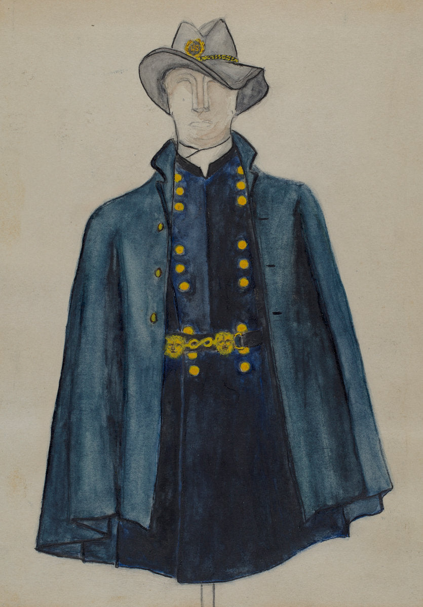 Civil War Field Uniform by Harold Smith (American, active c. 1935), 16X12"(A3)Poster Print