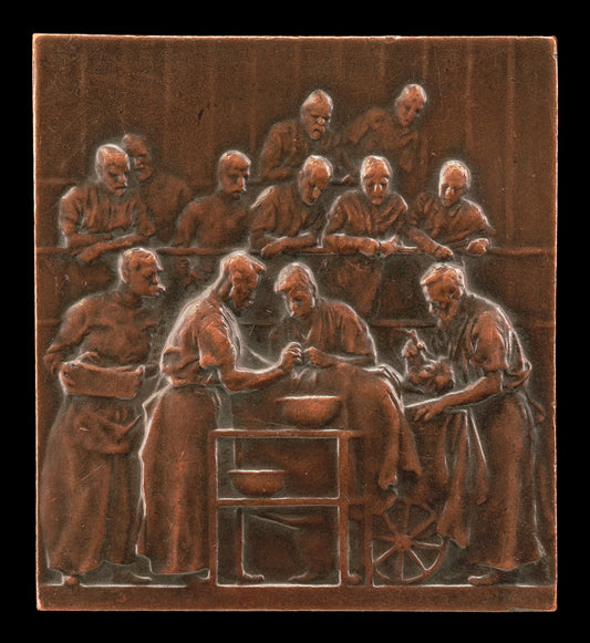 Monod Demonstrating a Procedure in the Operating Theatre [reverse] by Alexandre Charpentier (French, 1856 - 1909), 16X12"(A3)Poster Print