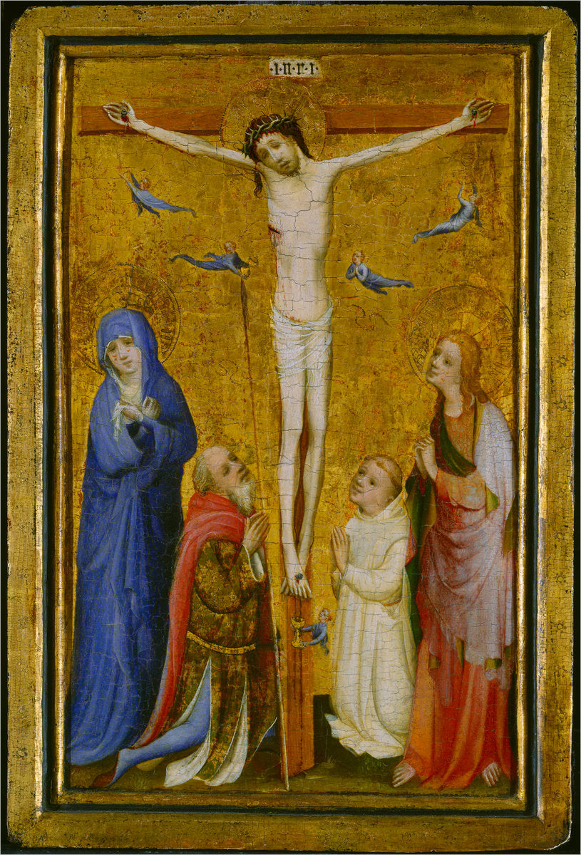 The Crucifixion by Master of Saint Veronica (German, active c. 1395/1420), 16X12"(A3)Poster Print