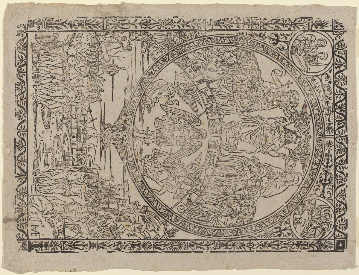 The Last Judgment by Master MF (Italian, active c. 1500), 16X12"(A3)Poster Print