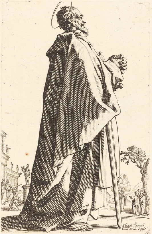 Saint Matthew by Jacques Callot (French, 1592 - 1635), 16X12"(A3)Poster Print