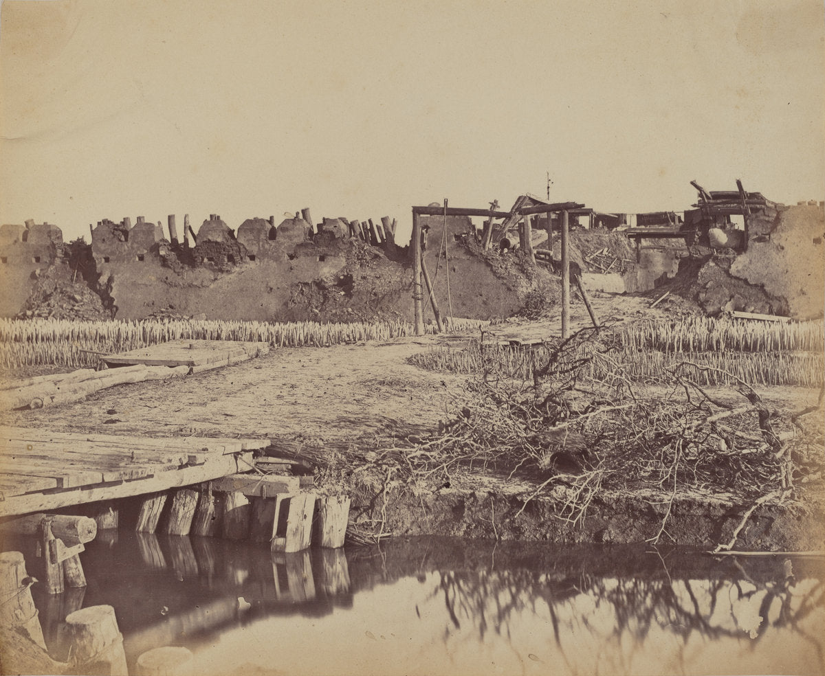 Exterior of North Fort Showing the English Entrance, August 21, 1860 by Felice Beato (British, born Venice, 1832 - 1909), 16X12"(A3)Poster Print