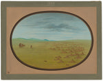 Prairie Dog Village by George Catlin (American, 1796 - 1872), 16X12"(A3)Poster Print