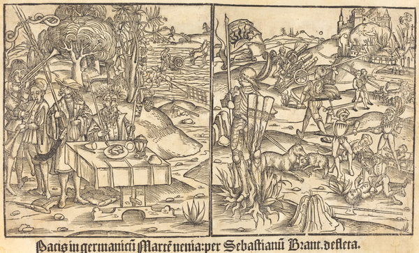 1499 by German 15th Century (Allegory of War and Peace), 16X12"(A3)Poster Print