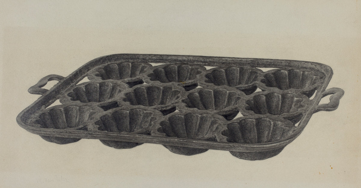 Muffin Pan by Maurice Van Felix (American, active c. 1935), 16X12"(A3)Poster Print