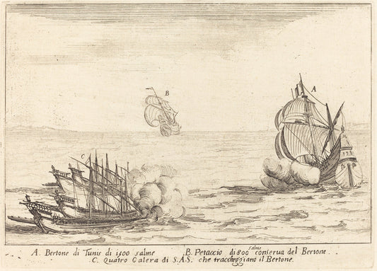 The Attack by Jacques Callot (French, 1592 - 1635), 16X12"(A3)Poster Print