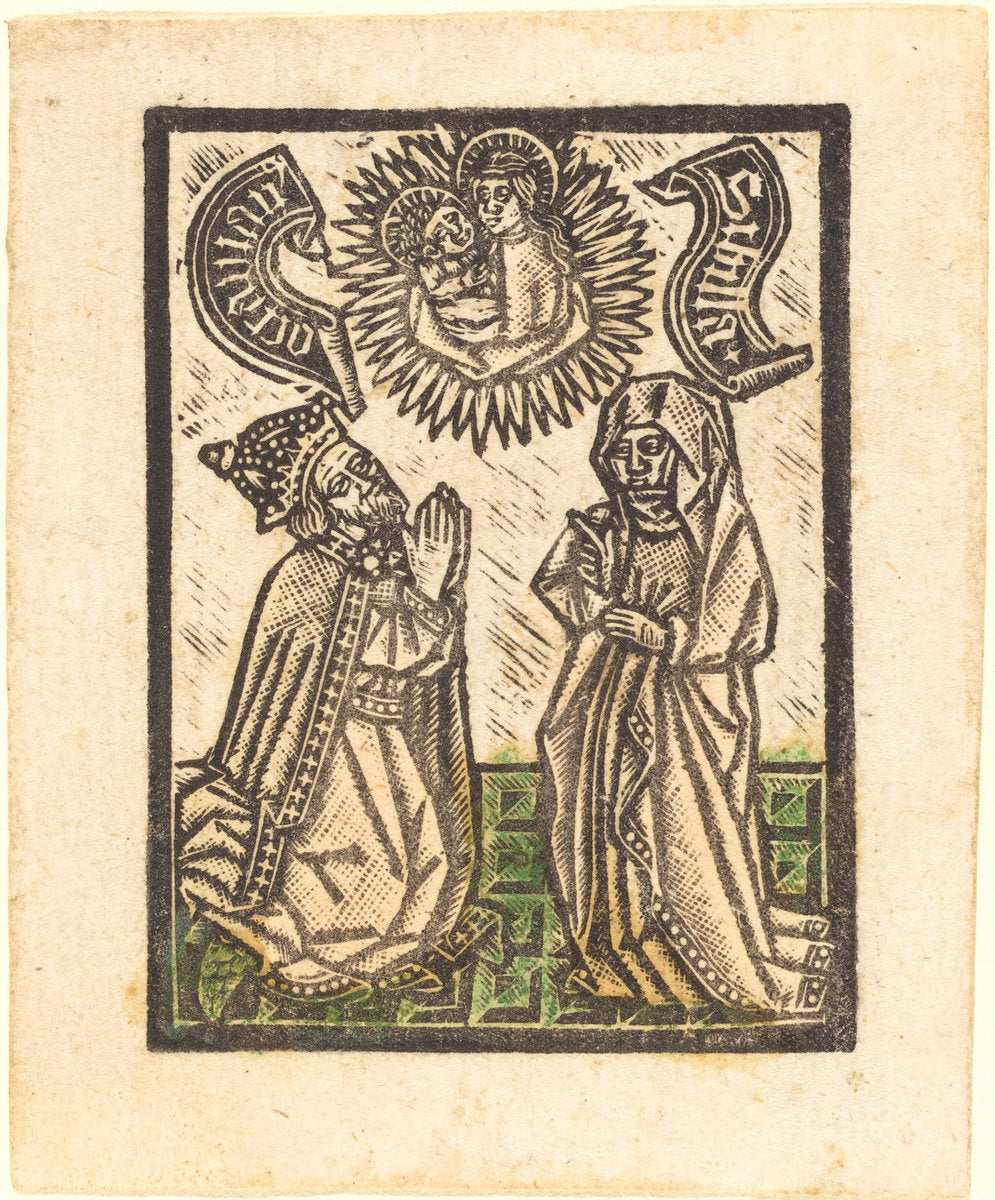 c. 1480 by Workshop of Master of the Aachen Madonna (Emperor Octavian and the Sibyl), 16X12"(A3)Poster Print