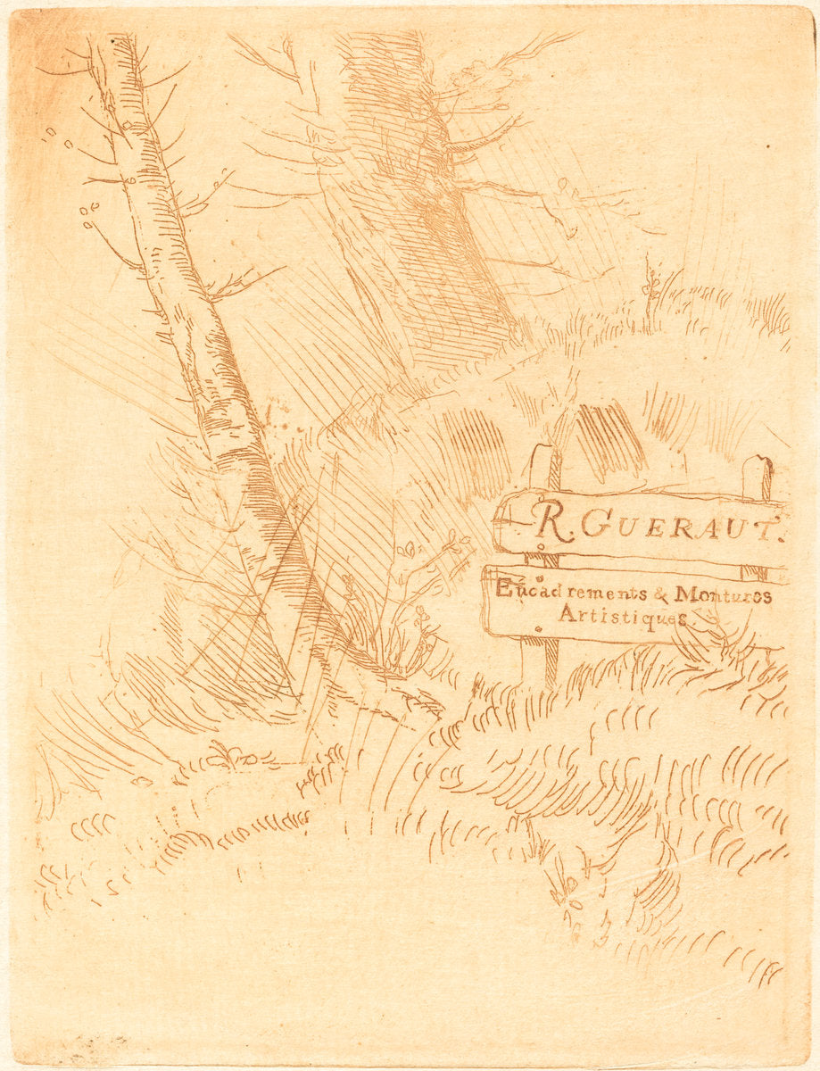 Address of R. Gueraut (Adresse de M.R. Gueraut) by Alphonse Legros (French, 1837 - 1911), 16X12"(A3)Poster Print