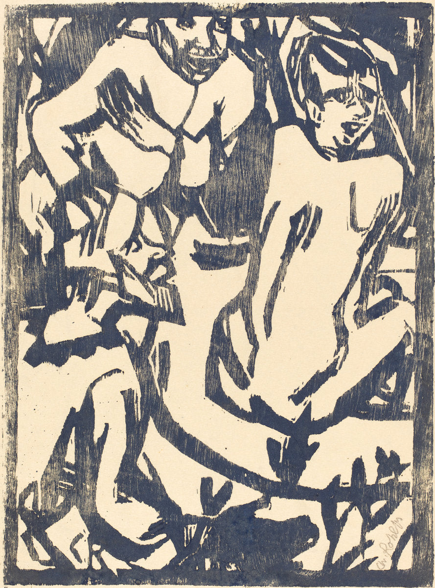 Susanna and the Elders by Christian Rohlfs (German, 1849 - 1938), 16X12"(A3)Poster Print