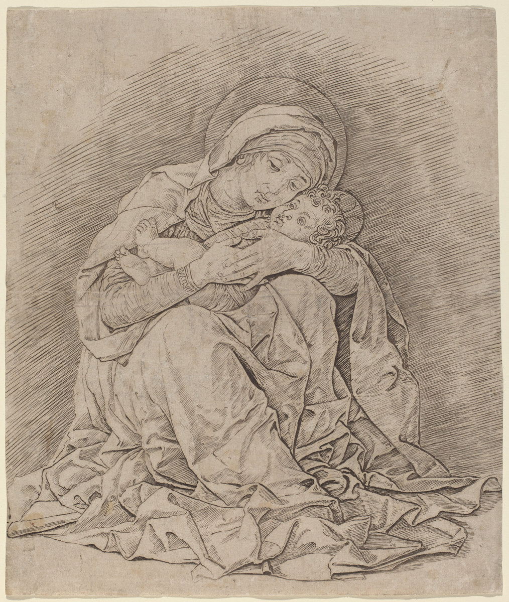 The Virgin and Child by Andrea Mantegna (Italian, c. 1431 - 1506), 16X12"(A3)Poster Print