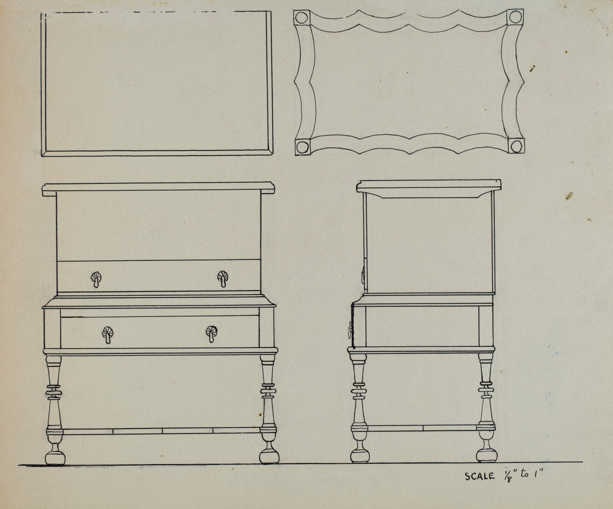 Box Desk on Frame by Lorenz Rothkranz (American, active c. 1935), 16X12"(A3)Poster Print