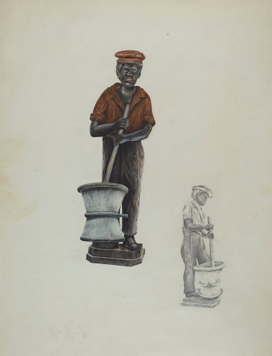 Drug Store Figure by Ray Price (American, active c. 1935), 16X12"(A3)Poster Print