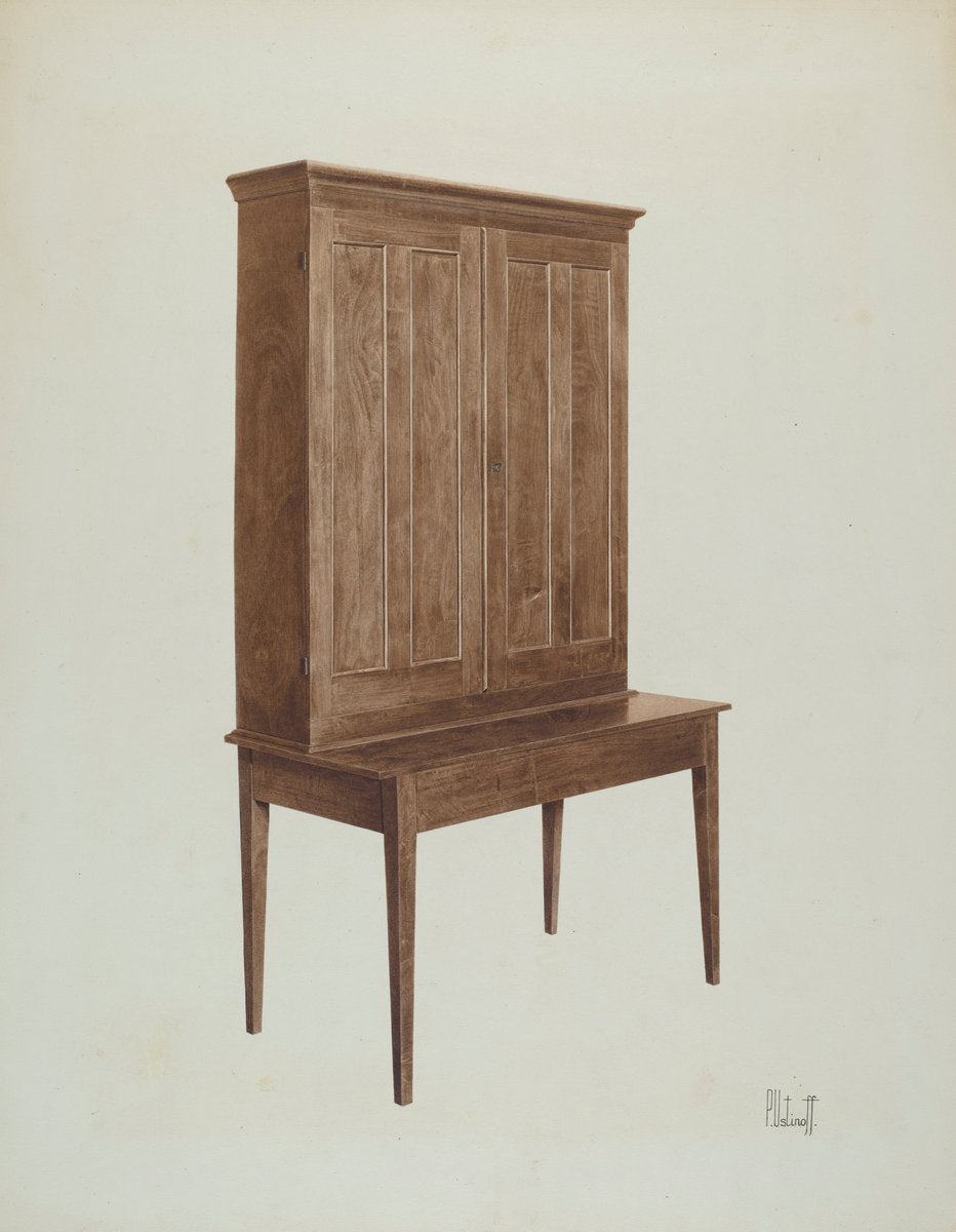 Desk by Peter C. Ustinoff (American, 1883 - 1957), 16X12"(A3)Poster Print