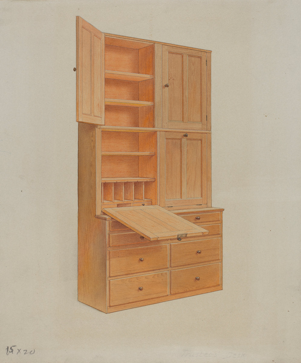 Desk by Alfred H. Smith (American, active c. 1935), 16X12"(A3)Poster Print