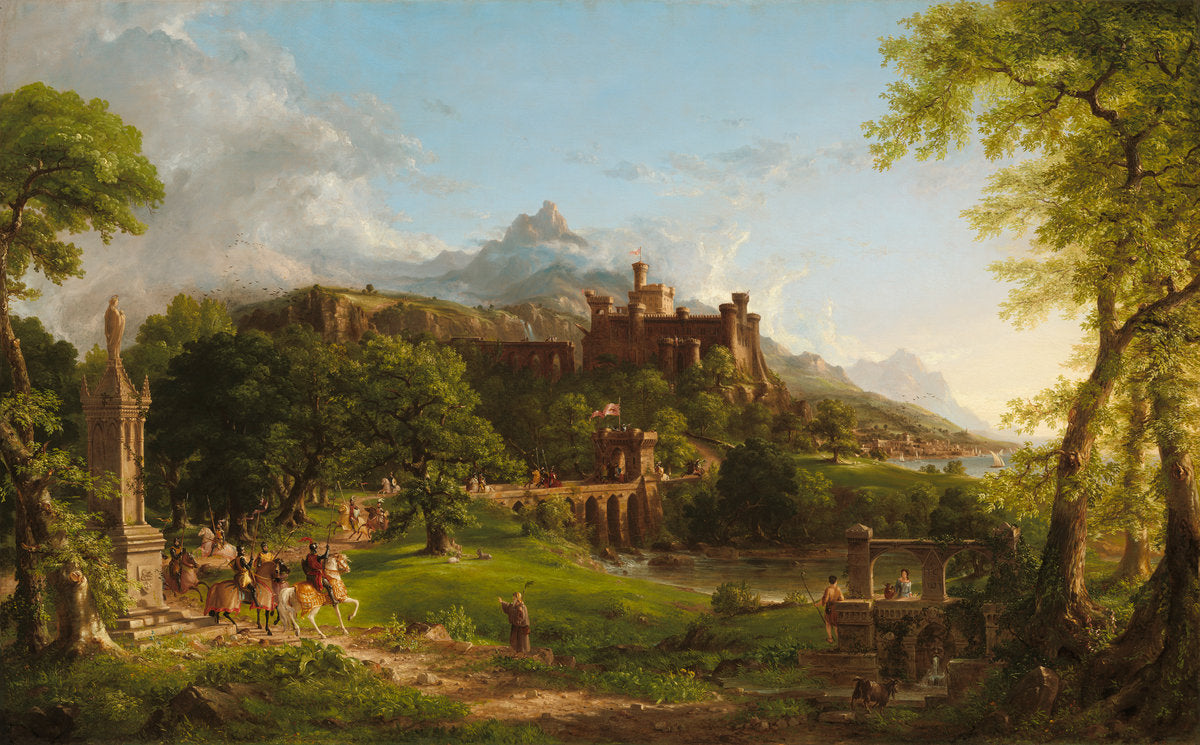 The Departure by Thomas Cole (American, 1801 - 1848), 16X12"(A3)Poster Print