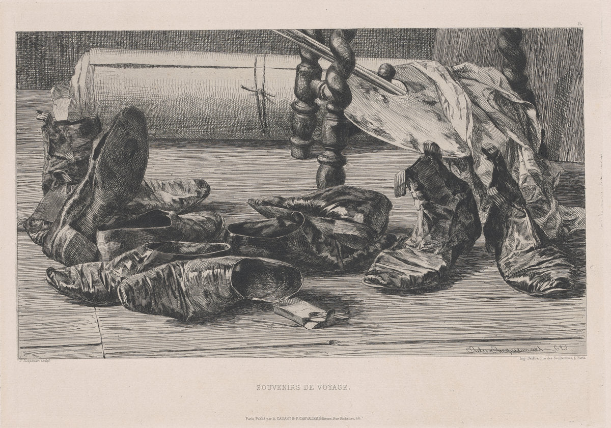 Souvenirs de voyage (Travel Souvenirs) by Jules-Ferdinand Jacquemart (French, 1837 - 1880), 16X12"(A3)Poster Print