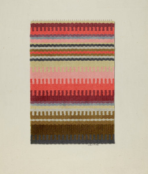 Striped Stair Carpet by Arthur G. Merkley (American, active c. 1935), 16X12"(A3)Poster Print