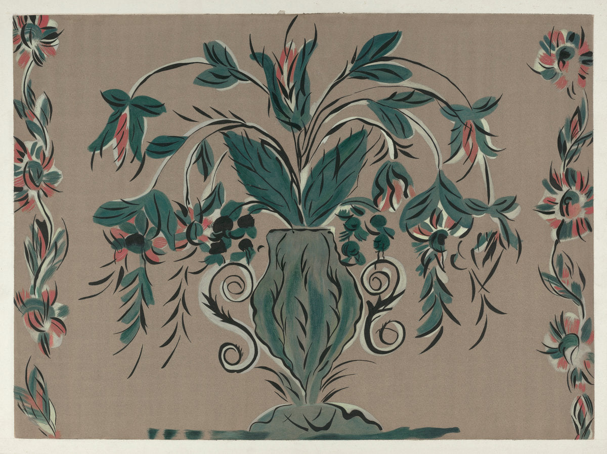 Hand Painted Wall by Martin Partyka (American, active c. 1935), 16X12"(A3)Poster Print