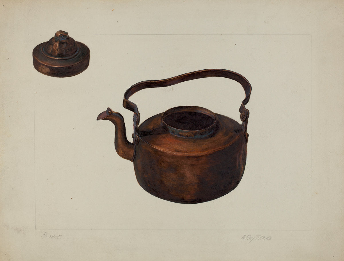 Copper Kettle by A.R. Tolman (American, active c. 1935), 16X12"(A3)Poster Print