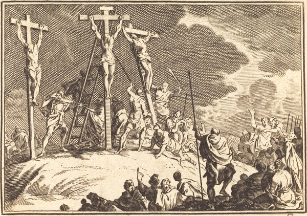 engraving by after Sébastien Le Clerc I (Piercing of Christ's Side), 16X12"(A3)Poster Print