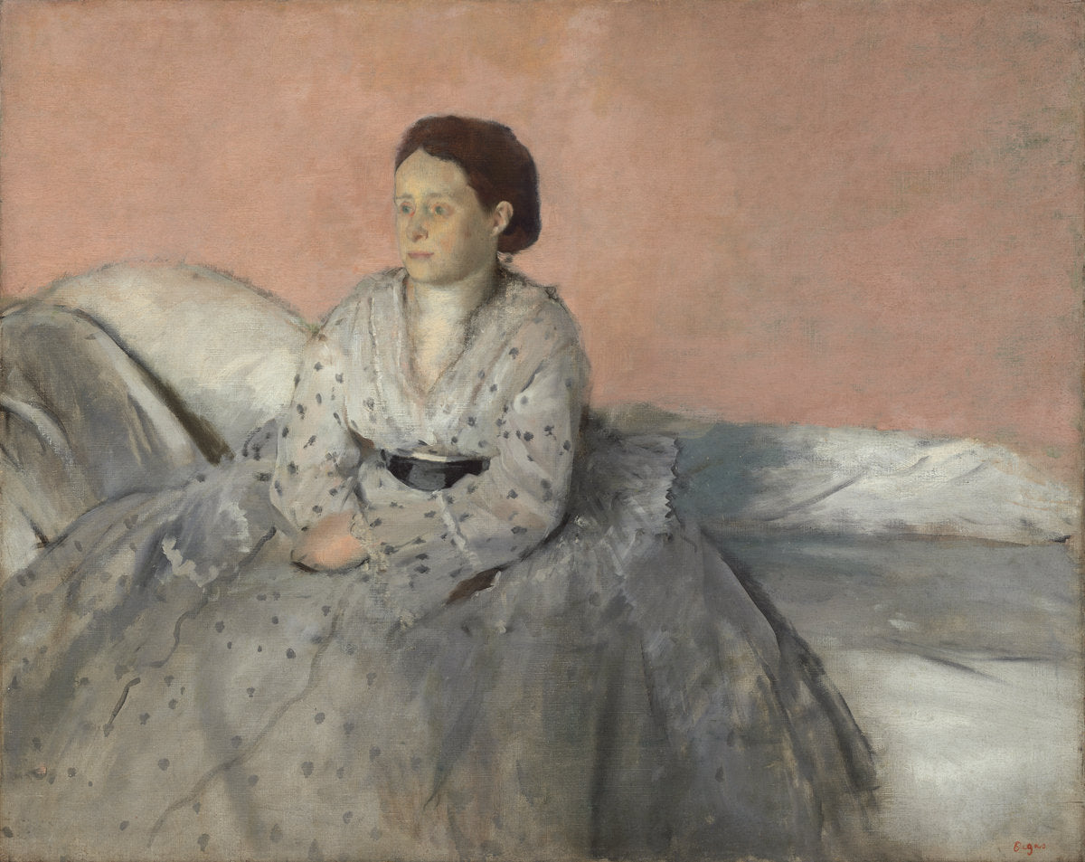 Madame René de Gas by Edgar Degas (French, 1834 - 1917), 16X12"(A3)Poster Print