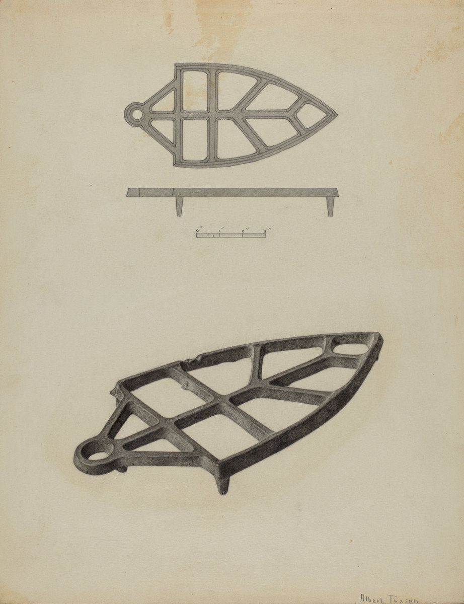 Pa. German Flat-iron Holder by Albert Taxson (American, active c. 1935), 16X12"(A3)Poster Print