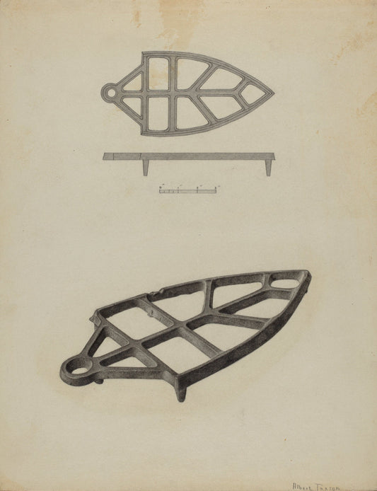 Pa. German Flat-iron Holder by Albert Taxson (American, active c. 1935), 16X12"(A3)Poster Print