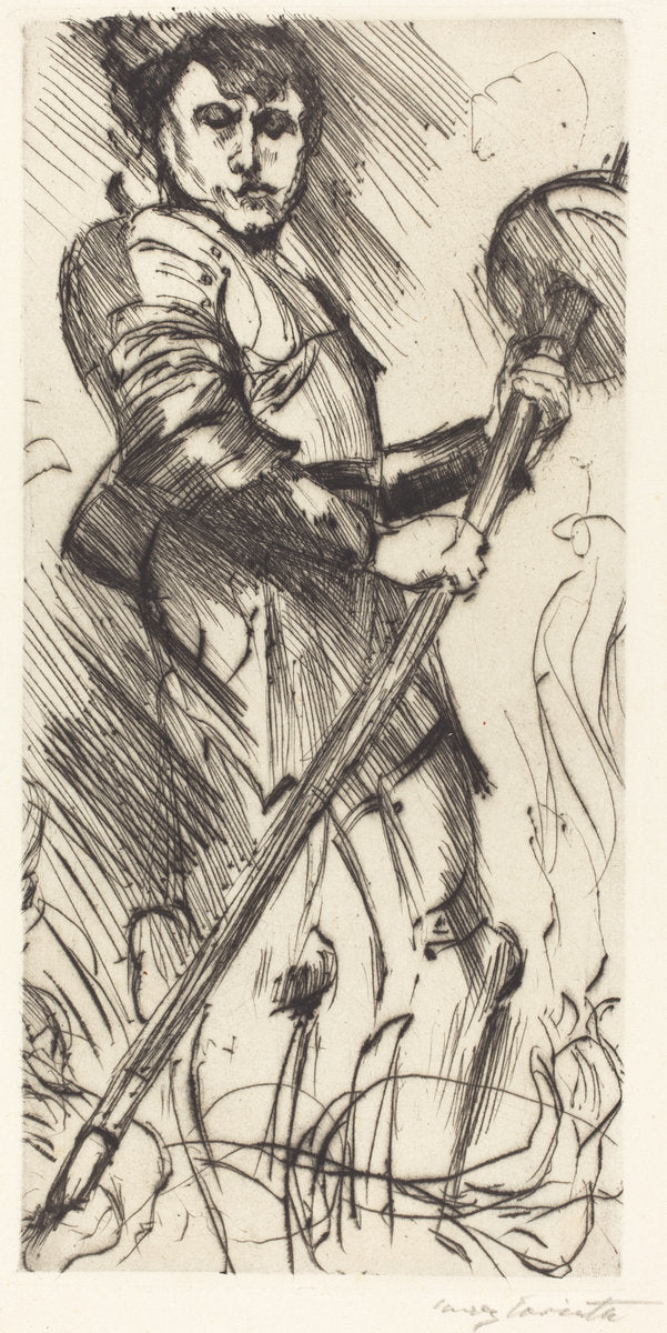 Saint George (St. Georg) by Lovis Corinth (German, 1858 - 1925), 16X12"(A3)Poster Print