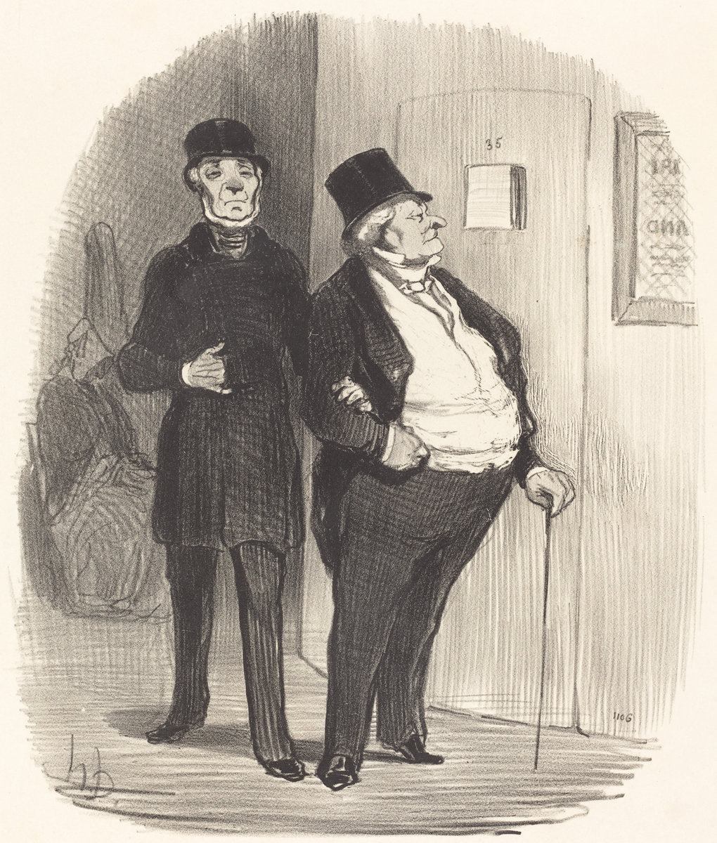 Un Jour de représentation a bénéfice... by Honoré Daumier (French, 1808 - 1879), 16X12"(A3)Poster Print