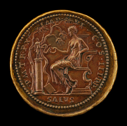 Salus Feeding a Serpent [reverse] by Giovanni da Cavino (Paduan, 1500 - 1570), 16X12"(A3)Poster Print