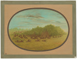 Sham Fight of the Camanchees by George Catlin (American, 1796 - 1872), 16X12"(A3)Poster Print