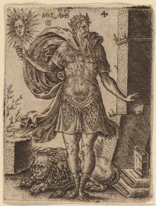 Sun by Abraham de Bruyn (Flemish, 1540 - 1587), 16X12"(A3)Poster Print