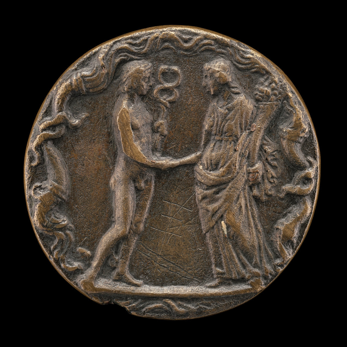 Mercury with a Female Figure [reverse] by Giovanni Candida (Italian, before 1450 - c. 1499), 16X12"(A3)Poster Print