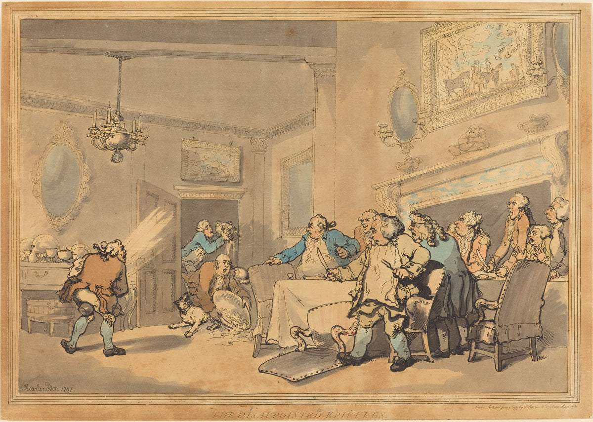 The Disappointed Epicures by Thomas Rowlandson (British, 1756 - 1827), 16X12"(A3)Poster Print