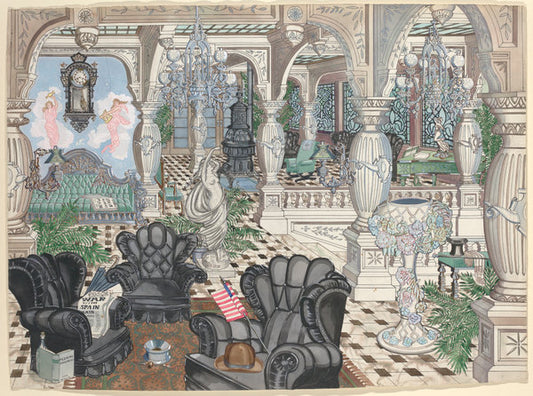 Foyer's Men's Club, 1880-1910 by Perkins Harnly (American, 1901 - 1986), 16X12"(A3)Poster Print