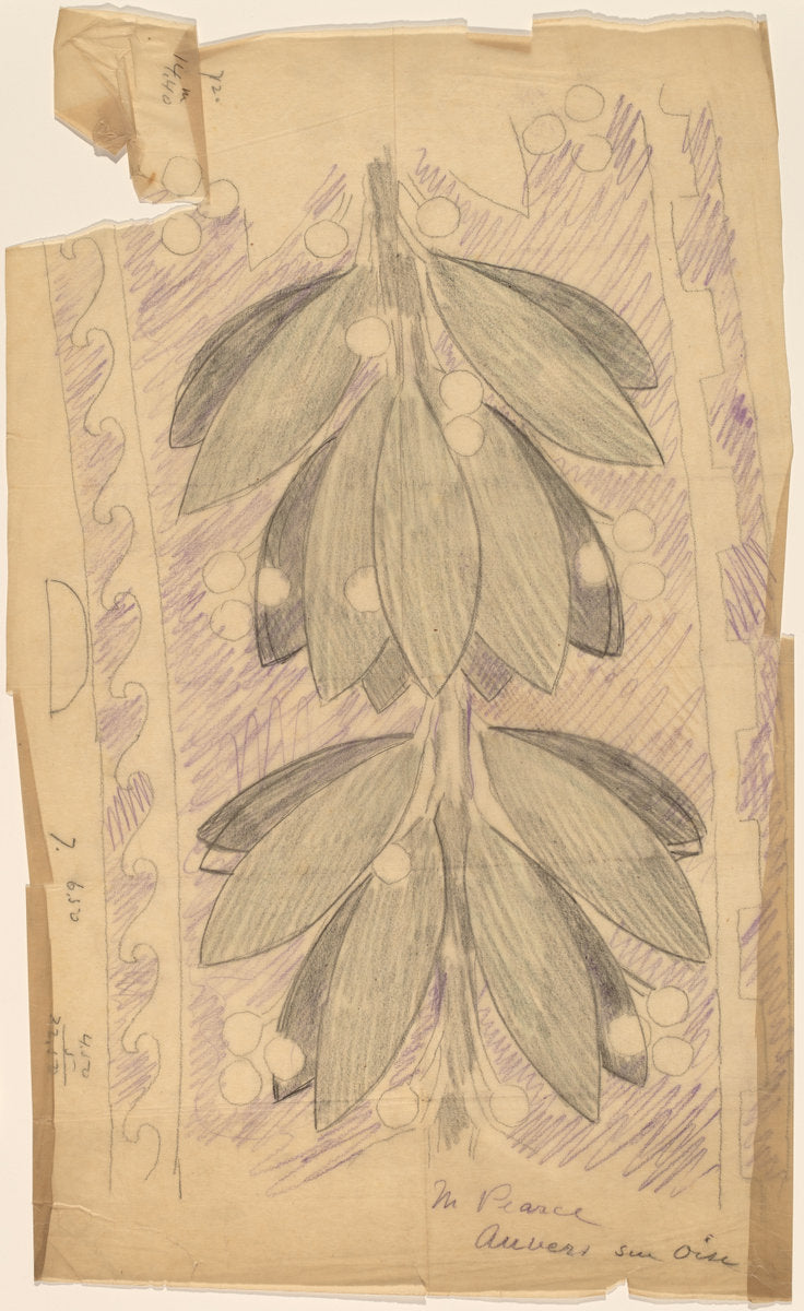 Tracing of a Border Design by Charles Sprague Pearce (American, 1851 - 1914), 16X12"(A3)Poster Print